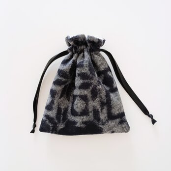 巾着ポーチ 秋冬 ハンドメイド ニット