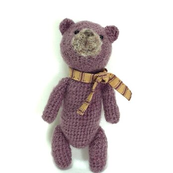 薄紫色のベア (あみぐるみ)