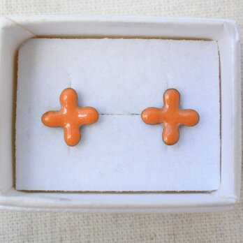 野花のシングルピアス　金木犀