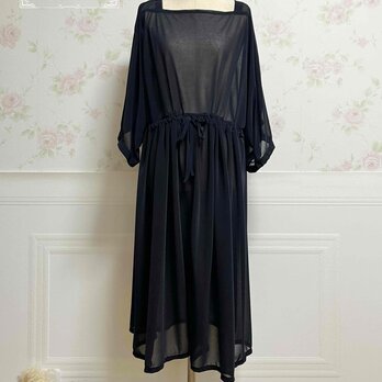 フリーサイズワンピース【無地ブラック】