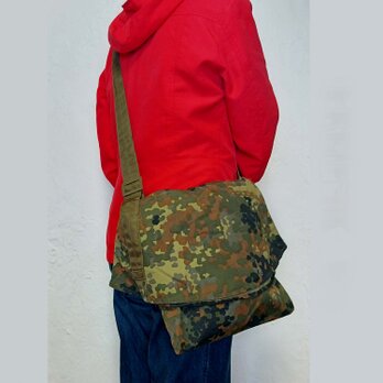 ドイツ軍BW迷彩テントシートショルダーバッグ カモフラージュバッグ