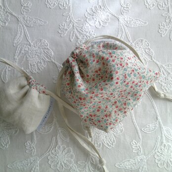 小花cotton×linen PouchSet
