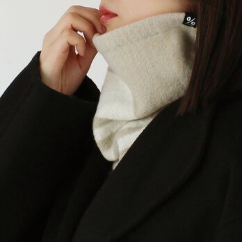 ネックウォーマー % PERCENT（ベージュ・ホワイト）男女兼用 ギフト箱付き 冬ギフト マフラー クリスマス 冬コーデ