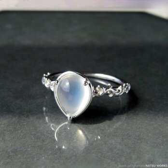 キャッツアイ ムーンストーン リング / Cat Eye Moonstone Ring V