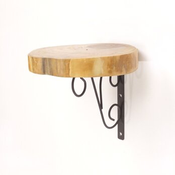 【温泉流木】梨型丸太流木の小さな壁掛けラック飾り棚002 壁掛け棚 ウォールラック 飾り棚