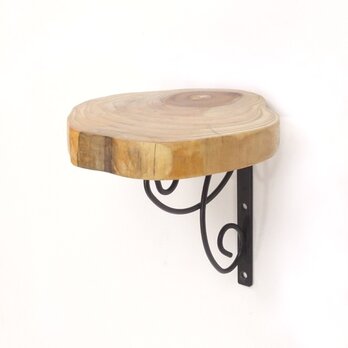 【温泉流木】梨型丸太流木の小さな壁掛けラック飾り棚003 壁掛け棚 ウォールラック 飾り棚