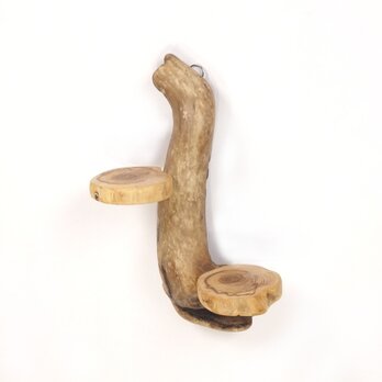 【温泉流木】個性的流木と丸太の壁掛け飾り棚002滝しぶき 壁掛けラック ウォールラック 流木インテリア