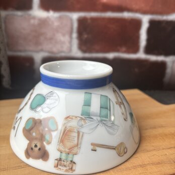 ブルーオシャレアイテム　茶碗　飯碗