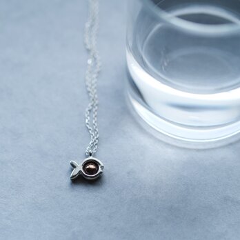 バイカラー 魚 ネックレス シルバー925