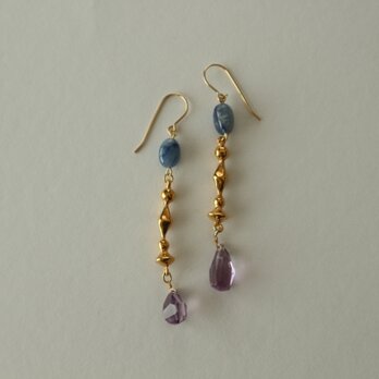 すみれ色の宝石揺れる午後<ピアス(イヤリング)>