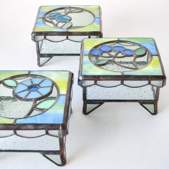 〈B.Cは終了しました〉青の植物＊ガラスの小箱