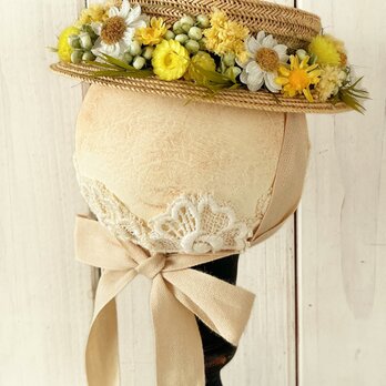 Tour ベージュアンティークカンカン帽 Tour ベージュアンティークカンカン帽