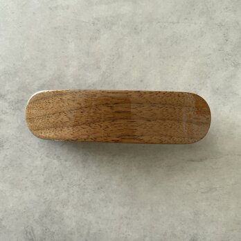 バレッタ ウォールナット ＬオーバルD