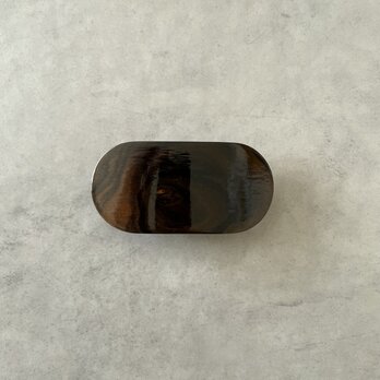 バレッタ 縞黒檀 ＳオーバルＢ