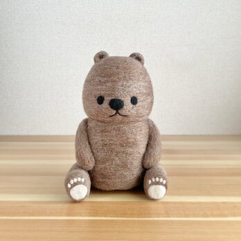 羊毛フェルト クマのキャラクター 羊毛フェルト】くまのマスコットとスーパーの話。 | 羊毛めぇの