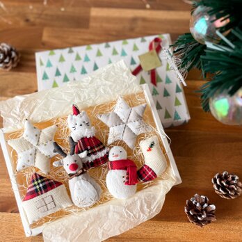 全員集合☆クリスマスオーナメントセット【ラッピング付き】