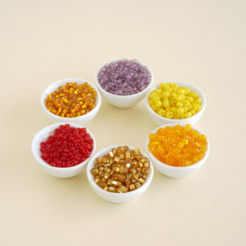 ヴィンテージ ベネチアンシードビーズ セット * 秋の夕陽 *セット