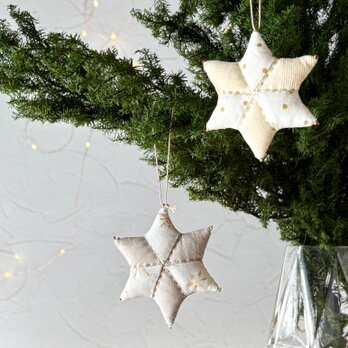 【選べるカラー】キラキラお星さまのクリスマスオーナメント