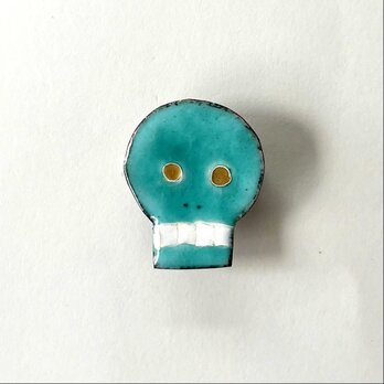 どくろAブローチ