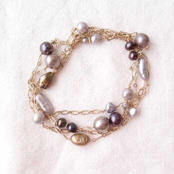 Baroque Pearl Mix Necklace ／バロックパールミックス ネックレス