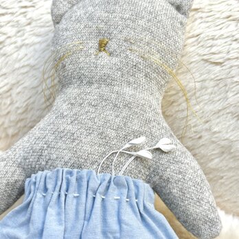 ねこのぬいぐるみ 【blue skirt】