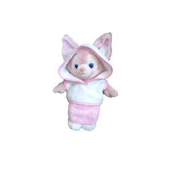 リーナベル コスチューム Ｓサイズ 耳開きノースリーブパーカー＆スカート セット (ホワイト＆ピンク) (FELICE-L10)