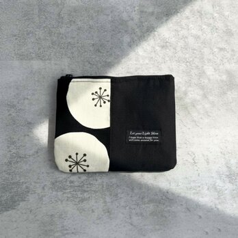 【北欧ドット・モノトーン通帳ポーチ】♡上品で大人可愛く気分がアガる♡スッキリ・スリムなフラットタイプ