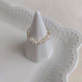 14kgf 凸凹淡水パールのリング