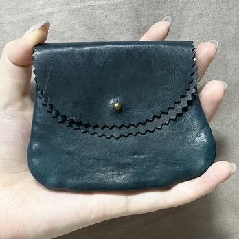 レザースマートウォレット緑