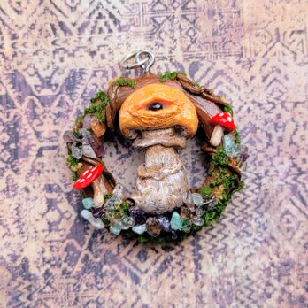 【09】異世界の森のきのこ　大きめペンダント