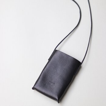 スマホショルダー　BLACK（牛革）