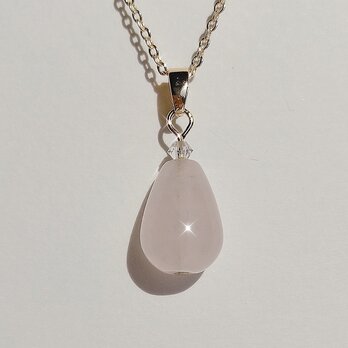 『10月の誕生石』ローズクォーツ 天然石 14kgf ネックレス ペンダント