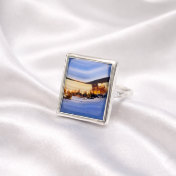 【FREEDOM】　SV925　アゲート　リング