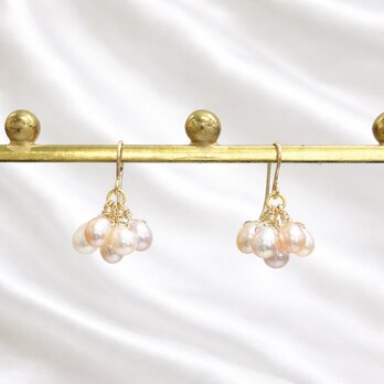 【イヤリング交換可能　ピアス】　淡水真珠