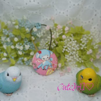 くるみボタン ヘアゴム かわいい コスモ ドリームアニマル切手 02