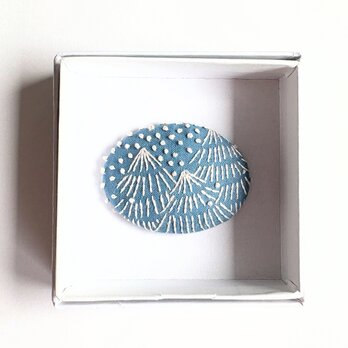 北欧風もみの木の刺繍ブローチ#408