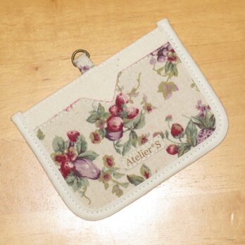 カードホルダー/パスケース★フルーツ柄（生成）