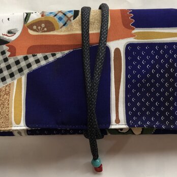 ８４５１　男の子の着物で作った和風財布・ポーチ
