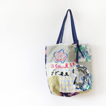 ハンドステッチメッセージバッグlove green -2waybag