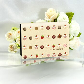 名刺ケース・名刺入れ【cute sweets（シャンパンカラー）】（名入れ可）