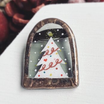 ビンテージ オーナメントグラス ステンドグラス クリスマスツリー 高さ33cm ステンドグラス クリスマス オーナメント リース - JS-RINDA'S