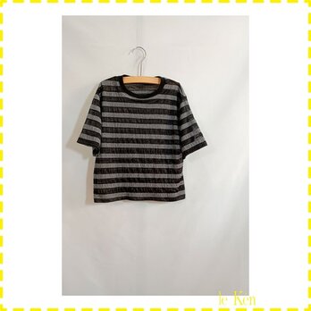 ◉sale◉　[66] le T-shirt en jersey à rayures en dentelle [キッズ商品]