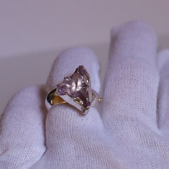アメジスト原石結晶リング2