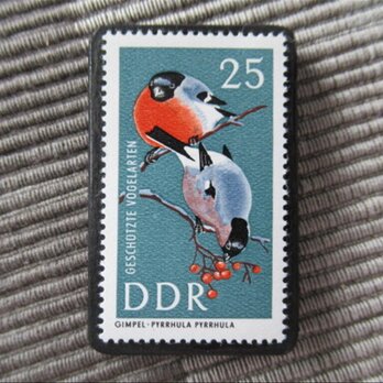 ドイツ　ピンフラ　切手ブローチ10590