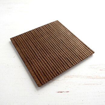 木彫プレート 栗(クリ) 栗渋染め