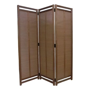 竹簾 3連 スクリーン パーテーション ドット柄編み竹簾 ①