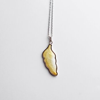 羽根 【Gold】七宝焼ペンダント 純銀胎七宝