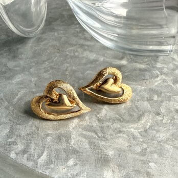 YS93-【 Sarah coventry 】サラコベントリー 1970s Gold Tone Open Heart