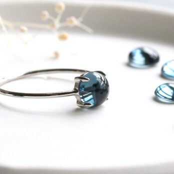 【11月誕生石】ロンドンブルートパーズの指輪＊深い青｜SILVER925／ゴールド変更可 －London Blue－