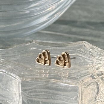 PA431-【 AVON 】エイボン・ヴィンテージピアス 1980 " Coupled Hearts "